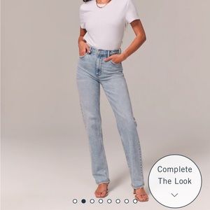 Abercrombie Ultra High Rise 90s Straight Leg Jeans